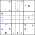 Судоку 9х9 #1125 средний