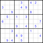Судоку 9х9 #1012 трудный