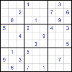 Судоку 9х9 #1013 трудный