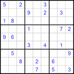 Судоку 9х9 #1014 трудный