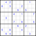 Судоку 9х9 #1015 трудный