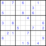 Судоку 9х9 #1016 трудный