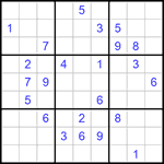 Судоку 9х9 #1017 трудный