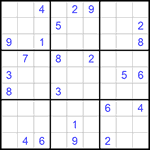 Судоку 9х9 #1020 трудный