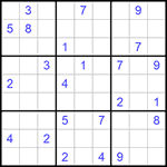 Судоку 9х9 #1021 трудный