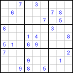 Судоку 9х9 #1022 трудный
