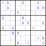 Судоку 9х9 #1025 трудный