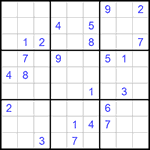 Судоку 9х9 #1026 трудный