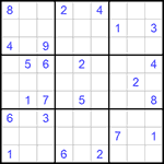 Судоку 9х9 #1028 трудный