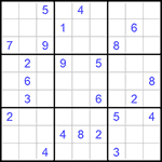 Судоку 9х9 #1030 трудный