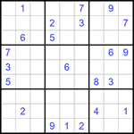 Судоку 9х9 #1031 трудный