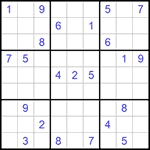 Судоку 9х9 #1033 трудный