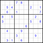 Судоку 9х9 #1034 трудный