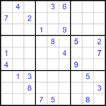 Судоку 9х9 #1035 трудный