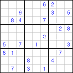 Судоку 9х9 #1036 трудный