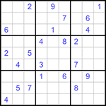 Судоку 9х9 #1037 трудный