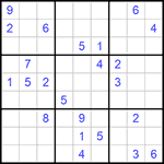 Судоку 9х9 #1038 трудный