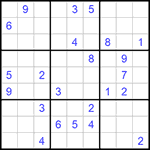 Судоку 9х9 #1039 трудный
