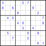 Судоку 9х9 #1041 трудный
