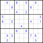 Судоку 9х9 #1042 трудный
