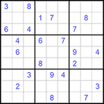 Судоку 9х9 #1043 трудный