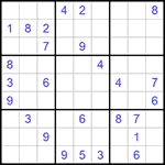 Судоку 9х9 #1045 трудный
