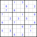 Судоку 9х9 #1047 трудный