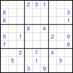 Судоку 9х9 #1049 трудный