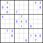 Судоку 9х9 #1051 трудный