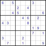 Судоку 9х9 #1053 трудный