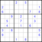 Судоку 9х9 #1054 трудный