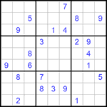 Судоку 9х9 #1056 трудный