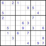 Судоку 9х9 #1058 трудный