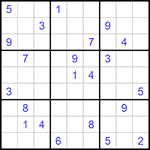 Судоку 9х9 #1059 трудный