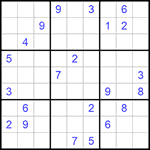 Судоку 9х9 #1060 трудный