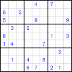 Судоку 9х9 #1061 трудный