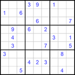 Судоку 9х9 #1062 трудный