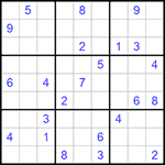 Судоку 9х9 #1063 трудный