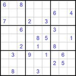 Судоку 9х9 #1064 трудный