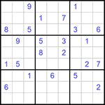 Судоку 9х9 #1067 трудный