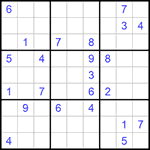 Судоку 9х9 #1068 трудный