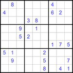 Судоку 9х9 #1069 трудный