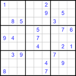 Судоку 9х9 #1070 трудный