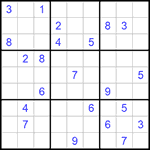 Судоку 9х9 #1071 трудный
