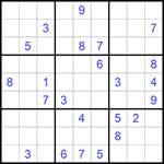 Судоку 9х9 #1072 трудный