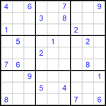 Судоку 9х9 #1073 трудный