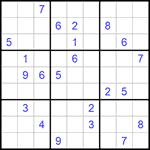 Судоку 9х9 #1074 трудный