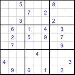 Судоку 9х9 #1075 трудный