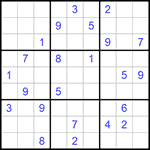 Судоку 9х9 #1076 трудный