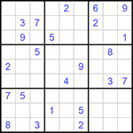 Судоку 9х9 #1077 трудный